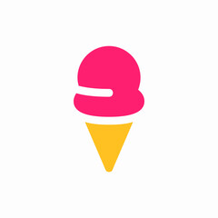 ice cream waffle cream icon