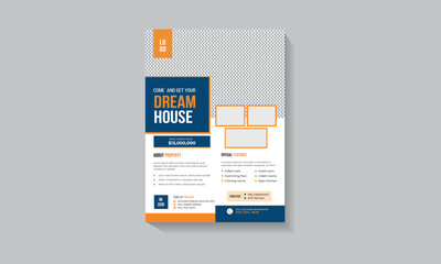Real estate house property flyer poster template