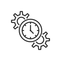 Clock Management Icon - Time Settings Icon