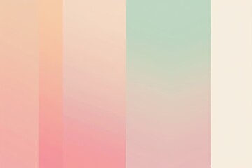 Obraz premium Retro-Style Pastel Gradient Background with Blush, Peach, Mint, and Cream Soft Glowing Colors