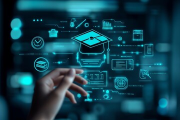 Fototapeta premium Schools are incorporating modern technology into their teaching methods.