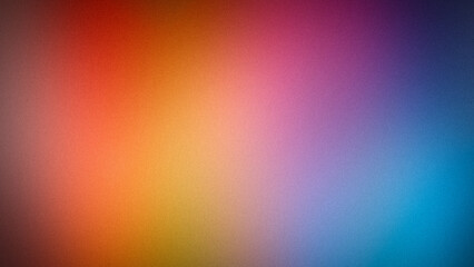 Vibrant 4K abstract gradient with a grainy texture, blending deep reds, oranges, and blues. Perfect for modern backgrounds, wallpapers, banners, and digital art backdrops