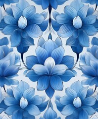 Navy Blossom Pattern