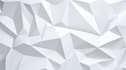 Obraz premium A textured white geometric background featuring angular shapes and facets.