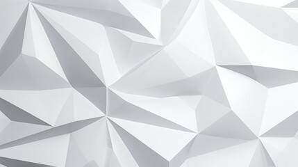 Obraz premium A textured, abstract white geometric background with sharp angles and facets.