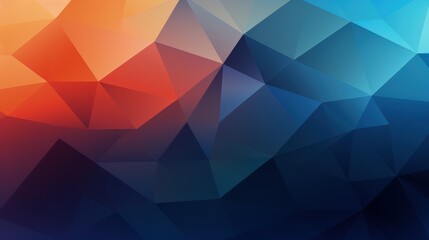 Obraz premium A colorful abstract geometric pattern with triangular shapes and gradients.