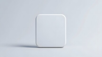Blank Mobile application icon, button - solid square with round corners. 3d rendering, white background