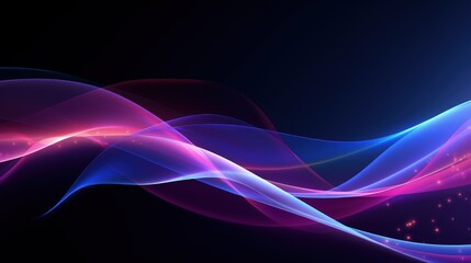 A vibrant abstract wave design with flowing colors and light effects.