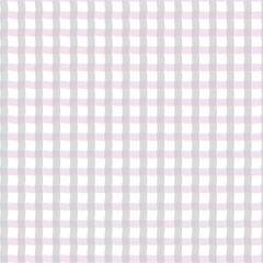 やわらかい線のグレーとピンクのチェックパターン 