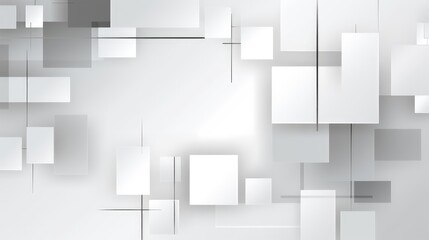 Abstract geometric design with overlapping rectangles and lines in shades of gray.
