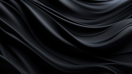 A close-up view of flowing black fabric, showcasing texture and movement.