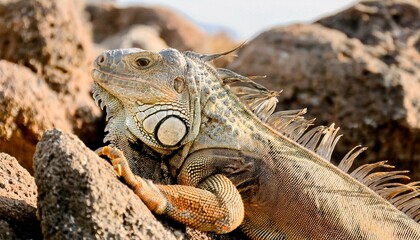 Fototapeta premium A look at the iguana in nature.