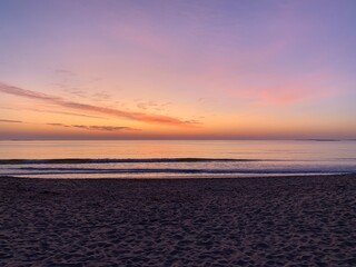 sunset on the beach