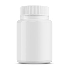 white plastic bottle isolated