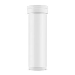 white plastic bottle isolated