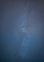 Nebula and Milky Way in the sky