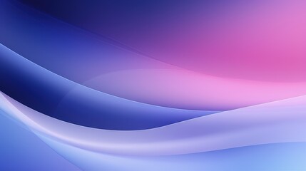 Obraz premium A smooth gradient background with flowing waves in shades of blue and pink.