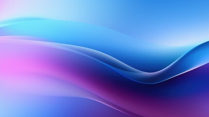 Fototapeta premium Abstract waves in blue and purple tones create a smooth, calming visual effect.