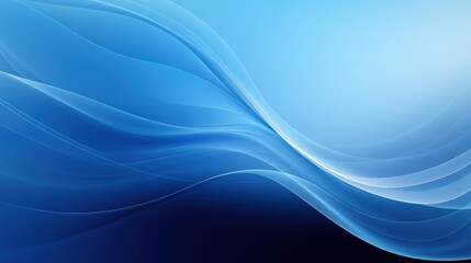 Fototapeta premium A smooth gradient wave design in shades of blue, ideal for backgrounds or digital projects.
