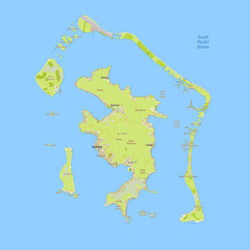 Bora Bora Islands artistic map poster