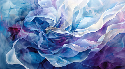 Obraz premium Ghostly figure created with swirling colors and transparent layers.