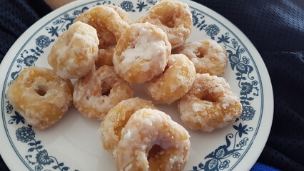 Plate of mini donuts