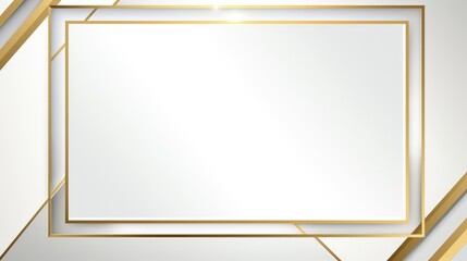 A minimalist frame design with gold accents for presentations or invitations.
