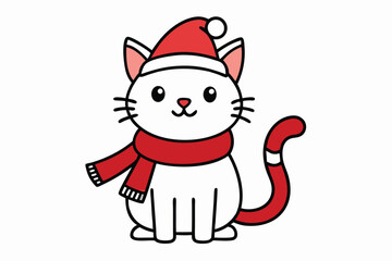 A Beautiful Cat Santa Claus Design.