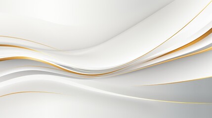Obraz premium Abstract wavy design with white and gold elements for modern backgrounds.