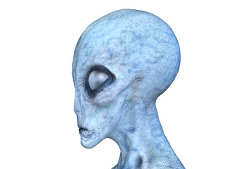 エイリアンの顔　3DCGレンダリング