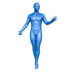 男性サイボーグ　3DCGレンダリング