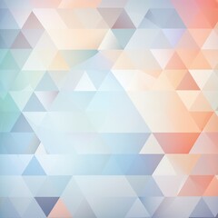 Fototapeta premium A colorful geometric pattern featuring triangles in soft hues.