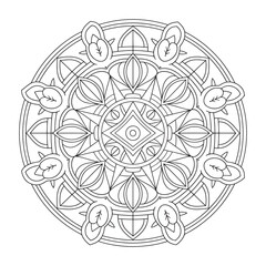 Vector creative luxury mandala line art design with white background