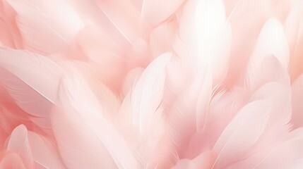 Fototapeta premium A soft, pastel background filled with delicate pink feathers creating a serene atmosphere.