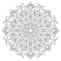 Vector luxury mandala art design with white background