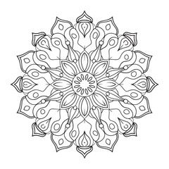 Vector luxury mandala art design with white background