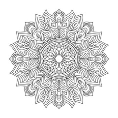 Vector mandala art design with white background