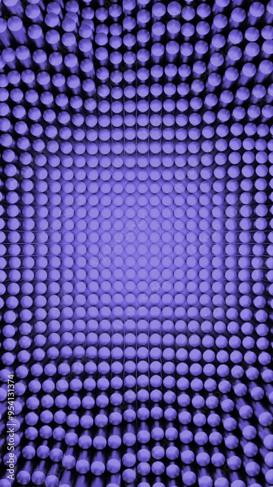 Poster purple and blue background. design. a small constructor of small parts made in computer graphics and