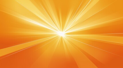 Obraz premium A vibrant orange background with radiating light beams creating a dynamic and energetic feel.