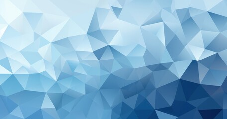 Fototapeta premium A geometric abstract design featuring various shades of blue in a triangular pattern.