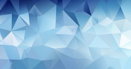 Obraz premium A geometric abstract background featuring various shades of blue and triangular shapes.