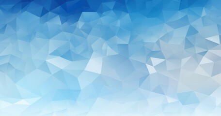 A blue abstract geometric background with various shades and shapes.