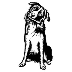 Sitting Border Collie