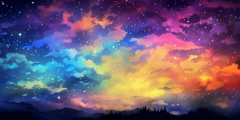 Fototapeta premium rainbow background with space