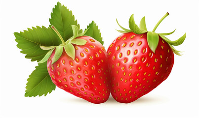 Strawberries isolated