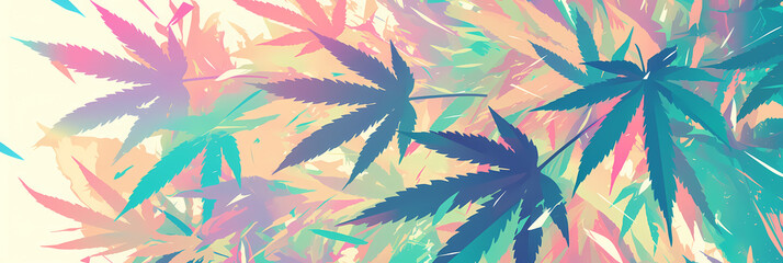 Psychedelic Anime Weed Background – Cannabis Art in Manga Style