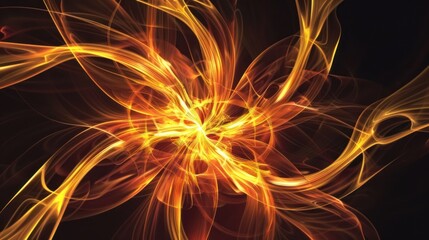 Abstract Flame-Like Swirls