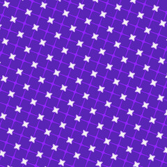 Colorful Floral Flower Grid Lattice Pattern White Floral On Purple 608