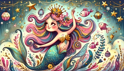 Fototapeta premium Estrellas Mágicas: Sueños y Fantasía