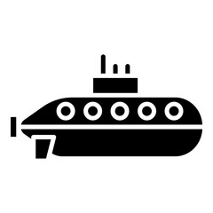 Submarine glyph solid icon